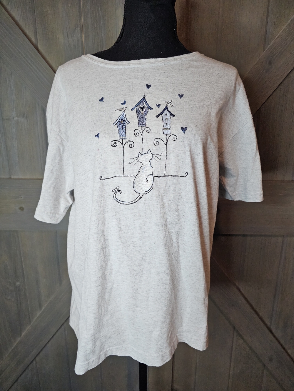 Vintage Top Stitch Cat Tshirt sz Large